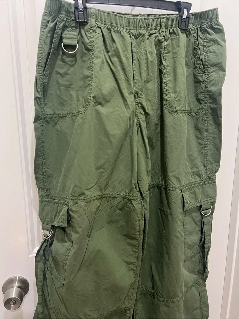 wild fable Olive Green Cargo Wide-Leg Pants - Picture 2 of 4